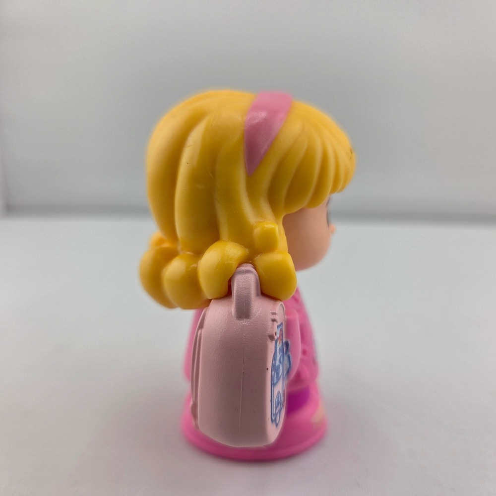 Fisher Price Little People Sofie Girl Figure Pink Outfit Backpack Blonde  2015 - Picture 4 of 5